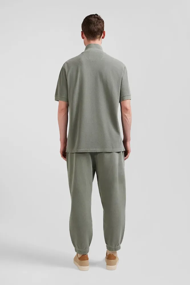 Polo manches courtes unisexe en piqué coton kaki surteint coupe Oversized – Bild 9