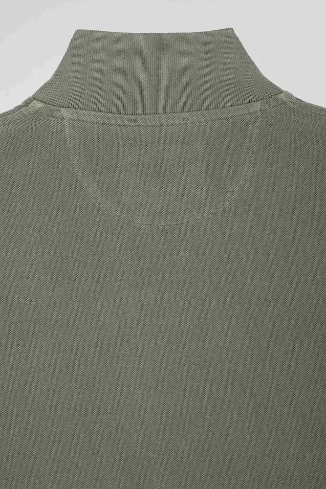 Polo manches courtes unisexe en piqué coton kaki surteint coupe Oversized – Bild 13