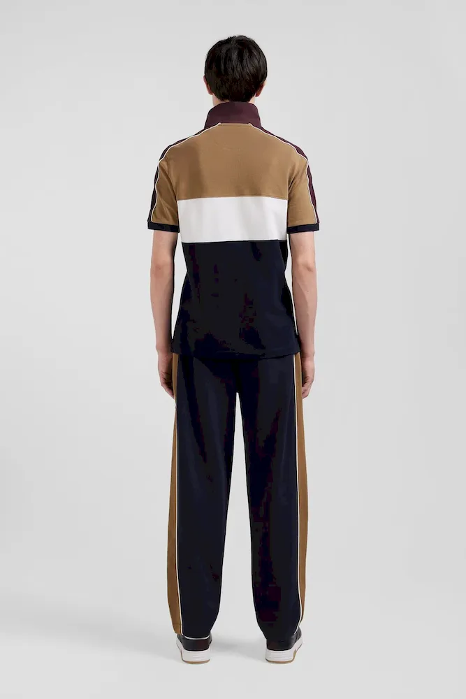 Polo manches courtes tricolore en piqué coton noisette inscription Eden Park coupe Regular – Bild 6