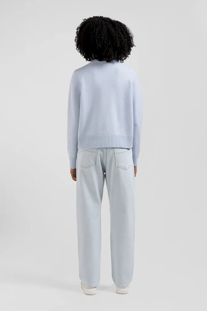Pull col rond en laine et cachemire ciel coupe Regular – Bild 6