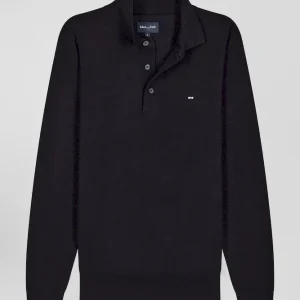 Alternative view of Pull col maillot en laine bleu marine coupe Regular