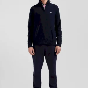 Pull col camionneur en coton bleu marine coupe Regular