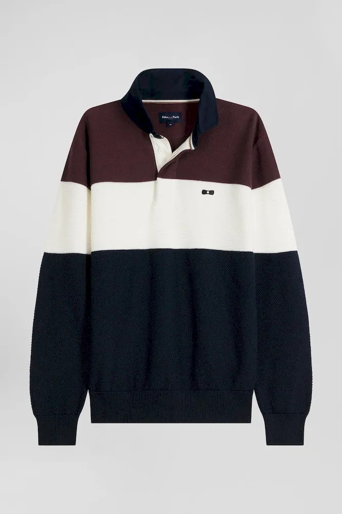 Pull Col Maillot En Coton Bordeaux à Jeux De Maille Coupe Regular