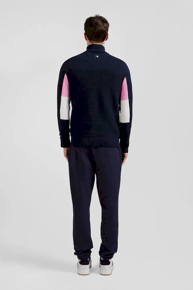 Pull zippé en coton bleu marine XV de France coupe Regular – Bild 6