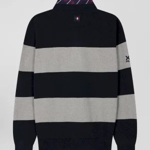 Alternative view of Pull col maillot en coton gris coupe Regular