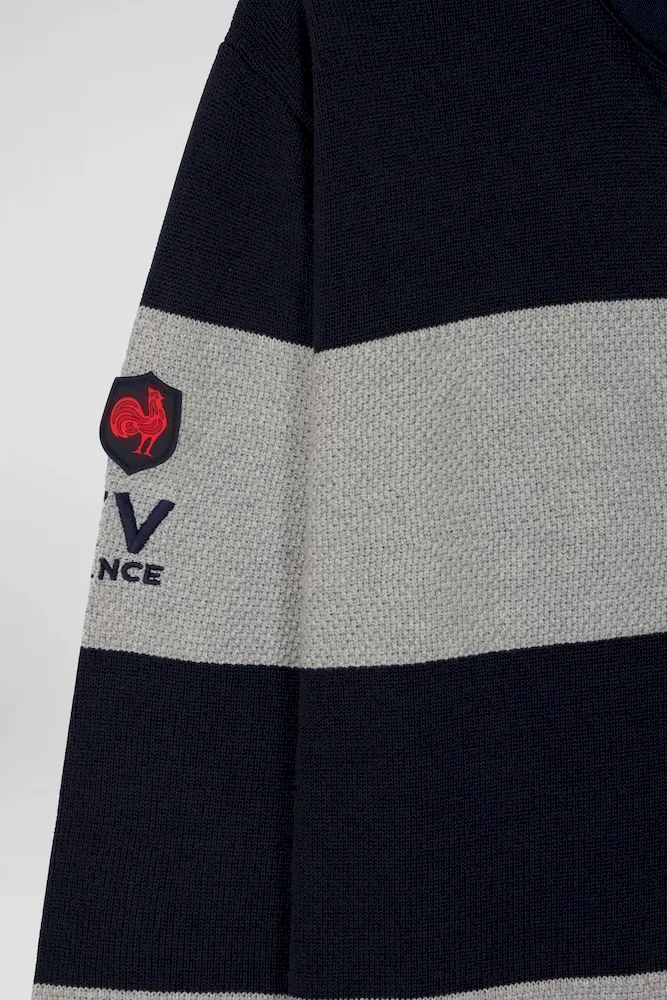 Pull col maillot en coton gris coupe Regular – Bild 5