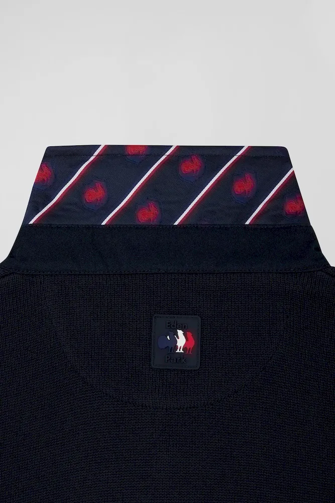 Pull col maillot en coton gris coupe Regular – Bild 4