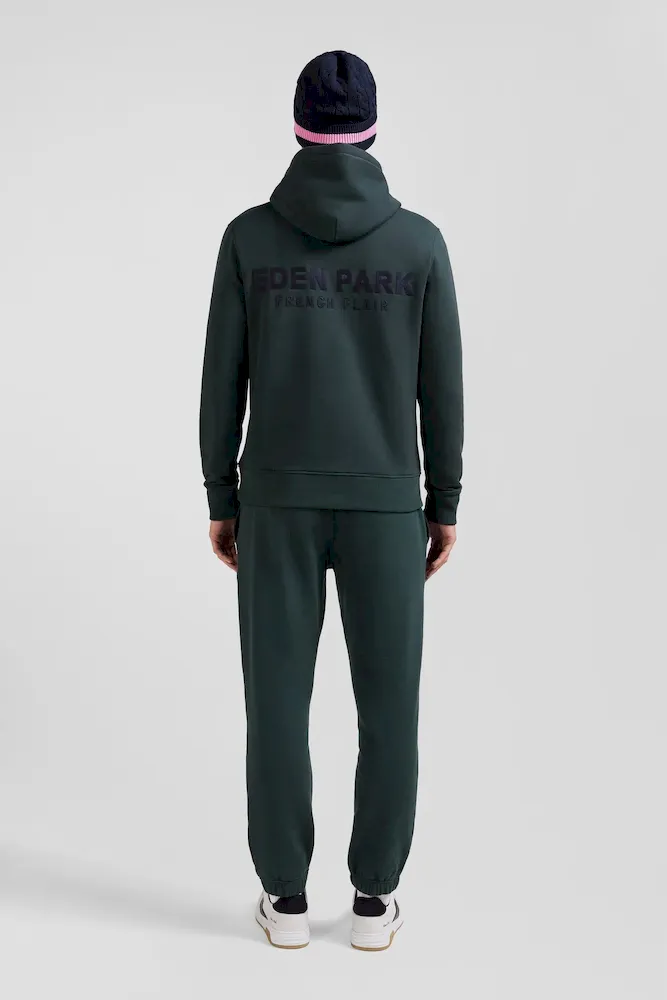 Sweatshirt à capuche en molleton vert broderie Eden Park coupe Regular – Bild 6