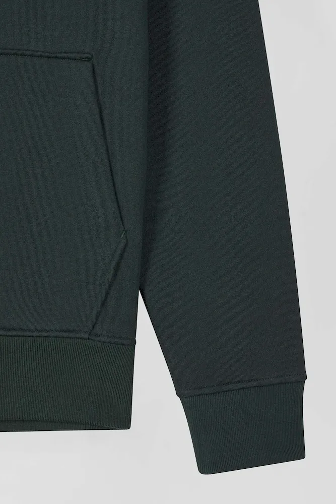 Sweatshirt à capuche en molleton vert broderie Eden Park coupe Regular – Bild 8