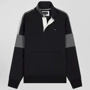 Alternative view of Sweatshirt col maillot en coton noir coupe Relaxed