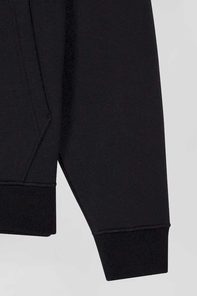 Sweatshirt col maillot en coton noir coupe Relaxed – Bild 8