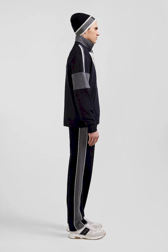 Sweatshirt col maillot en coton noir coupe Relaxed – Bild 5