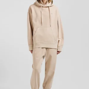 Alternative view of Sweatshirt à capuche unisexe en molleton coton beige surteint coupe Oversized