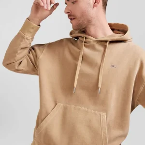 Alternative view of Sweatshirt à capuche unisexe en molleton coton marron surteint coupe Oversized