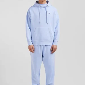 Sweatshirt à capuche unisexe en molleton coton ciel surteint coupe Oversized