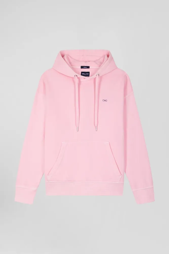 Sweatshirt à capuche unisexe en molleton coton rose surteint coupe Oversized – Bild 3