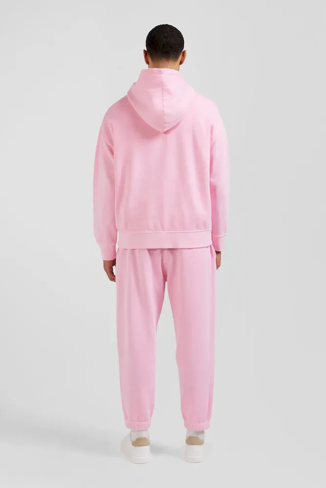 Sweatshirt à capuche unisexe en molleton coton rose surteint coupe Oversized – Bild 9