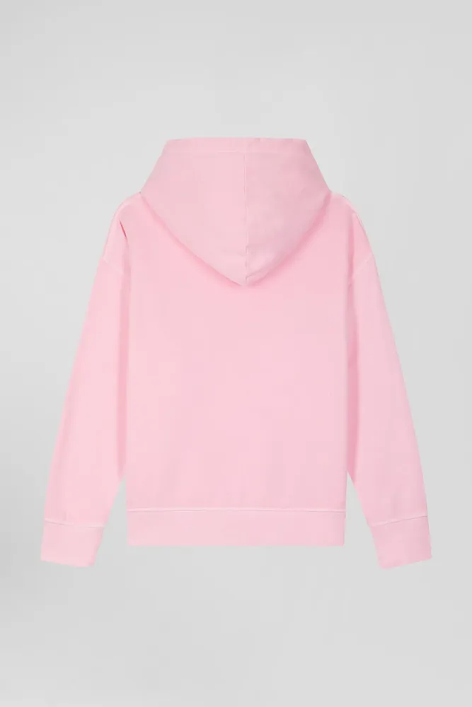 Sweatshirt à capuche unisexe en molleton coton rose surteint coupe Oversized – Bild 6