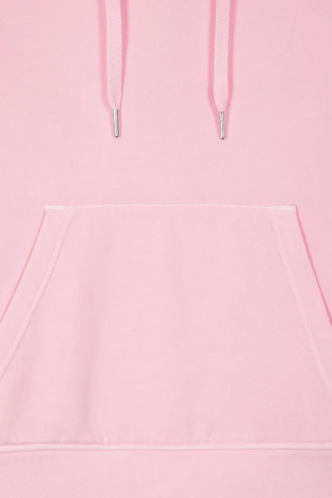 Sweatshirt à capuche unisexe en molleton coton rose surteint coupe Oversized – Bild 12