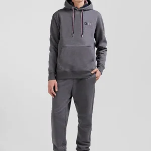 Sweatshirt à capuche en coton gris coupe Relaxed