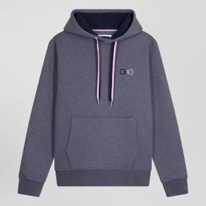 Alternative view of Sweatshirt à capuche en coton gris coupe Relaxed