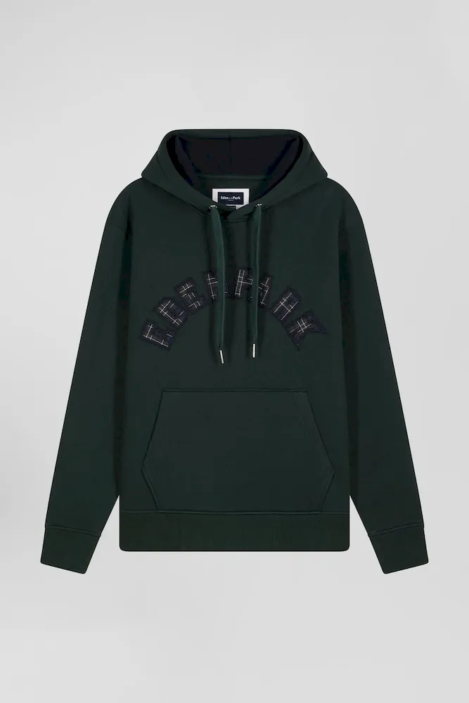 Sweatshirt à capuche en coton mélangé vert coupe Relaxed – Bild 2