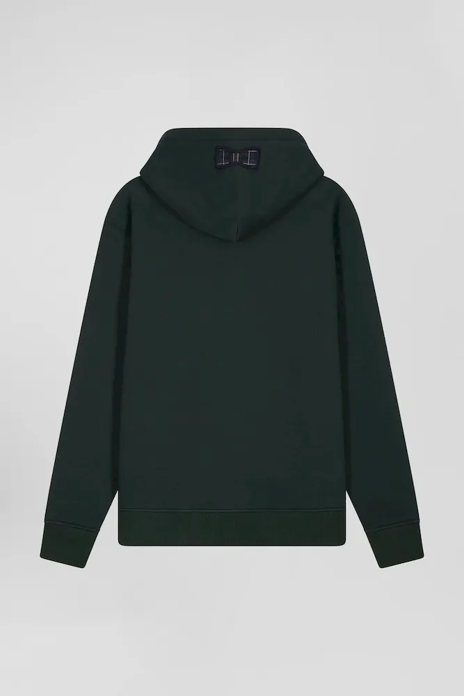 Sweatshirt à capuche en coton mélangé vert coupe Relaxed – Bild 4