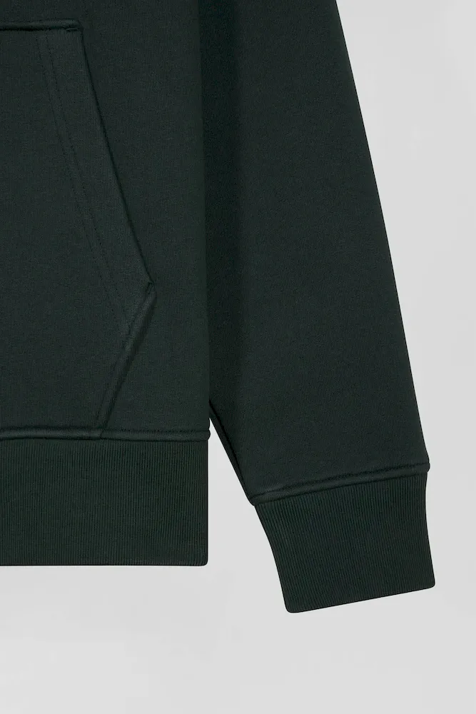 Sweatshirt à capuche en coton mélangé vert coupe Relaxed – Bild 9