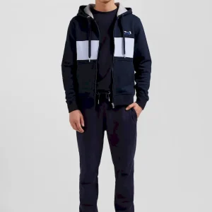 Sweatshirt à capuche zippé en coton ciel coupe Regular