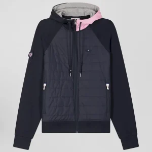 Alternative view of Sweatshirt à capuche zippé XV de France en coton mélangé et parmenture bleu marine coupe Regular