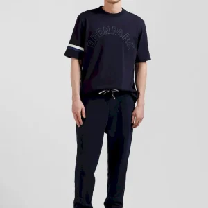 T-shirt manches courtes en coton bleu marine coupe Oversized sérigraphie Eden Park