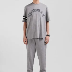 T-shirt manches courtes en coton gris coupe Oversized sérigraphie Eden Park