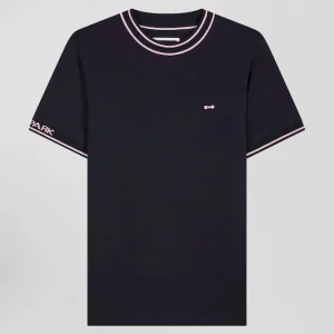 Alternative view of T-shirt manches courtes en coton bleu marine coupe Slim bords-côtes Eden Park