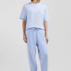 Alternative view of T-shirt manches courtes unisexe en coton surteint uni ciel coupe Oversized