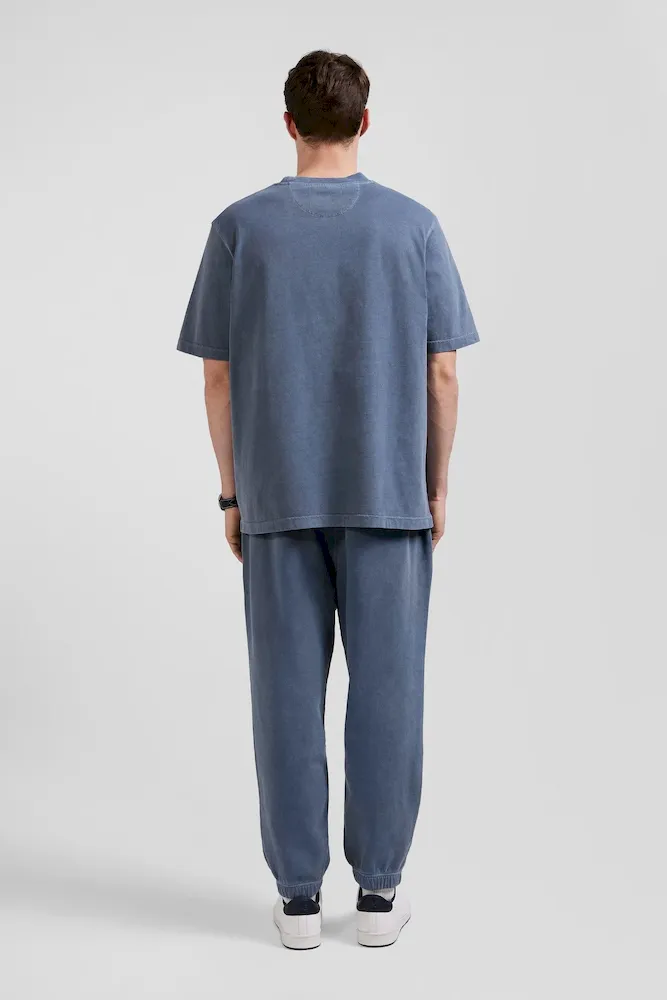 T-shirt manches courtes unisexe en coton surteint uni gris coupe Oversized – Bild 10