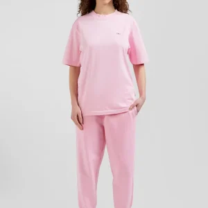 Alternative view of T-shirt manches courtes unisexe en coton surteint uni rose coupe Oversized