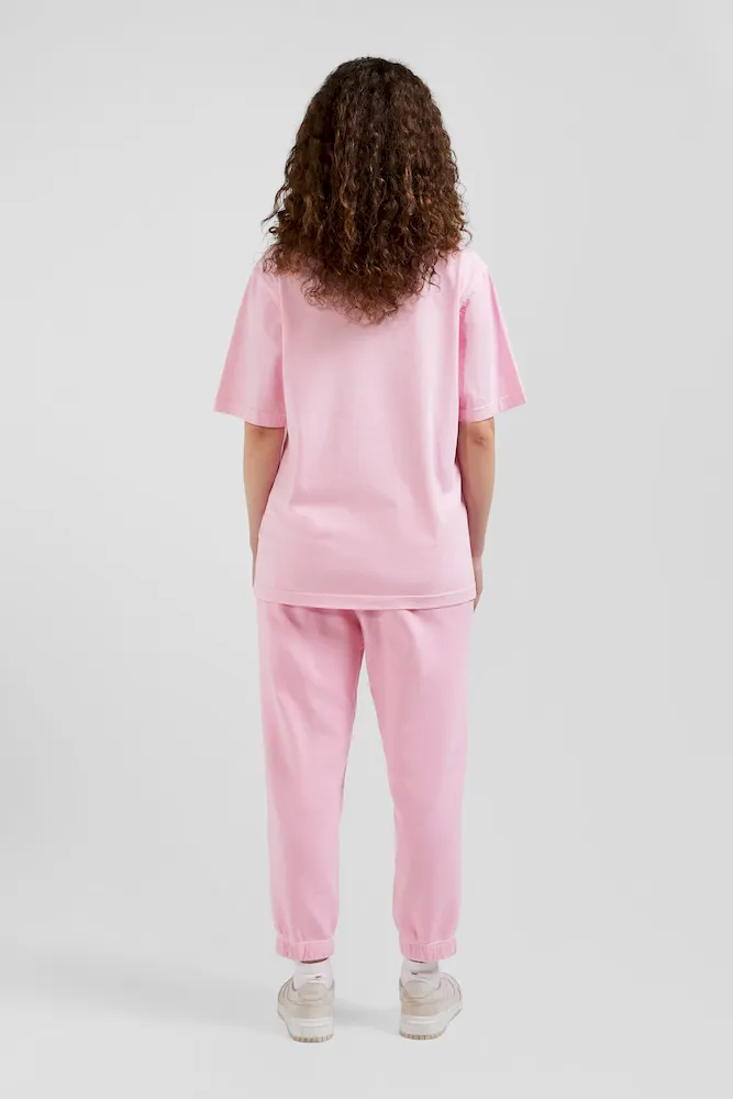 T-shirt manches courtes unisexe en coton surteint uni rose coupe Oversized – Bild 10