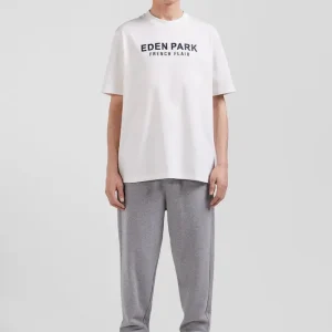 T-shirt manches courtes en coton écru Eden Park French Flair coupe Oversized