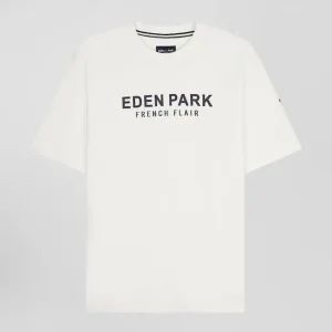 Alternative view of T-shirt manches courtes en coton écru Eden Park French Flair coupe Oversized