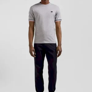 T-shirt manches courtes en coton gris broderie XV de France coupe Regular