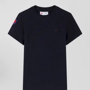 Alternative view of T-shirt manches courtes en coton bleu marine broderie XV de France coupe Regular