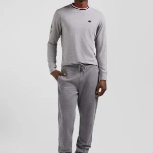 T-shirt manches longues XV de France en coton gris coupe Regular