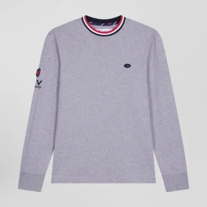 Alternative view of T-shirt manches longues XV de France en coton gris coupe Regular