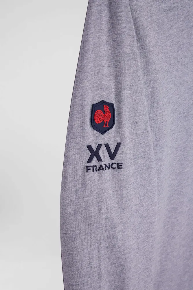 T-shirt manches longues XV de France en coton gris coupe Regular – Bild 8