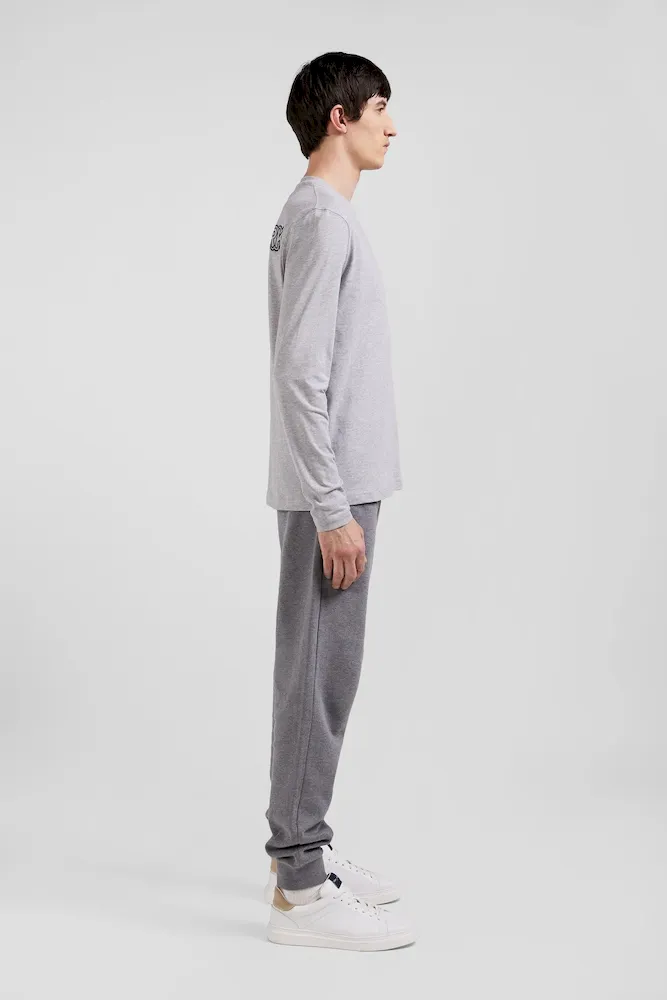 T-shirt manches longues en coton gris broderie et nœuds papillon cerclés – Bild 5