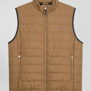 Alternative view of Doudoune sans manches matelassée à col montant noisette