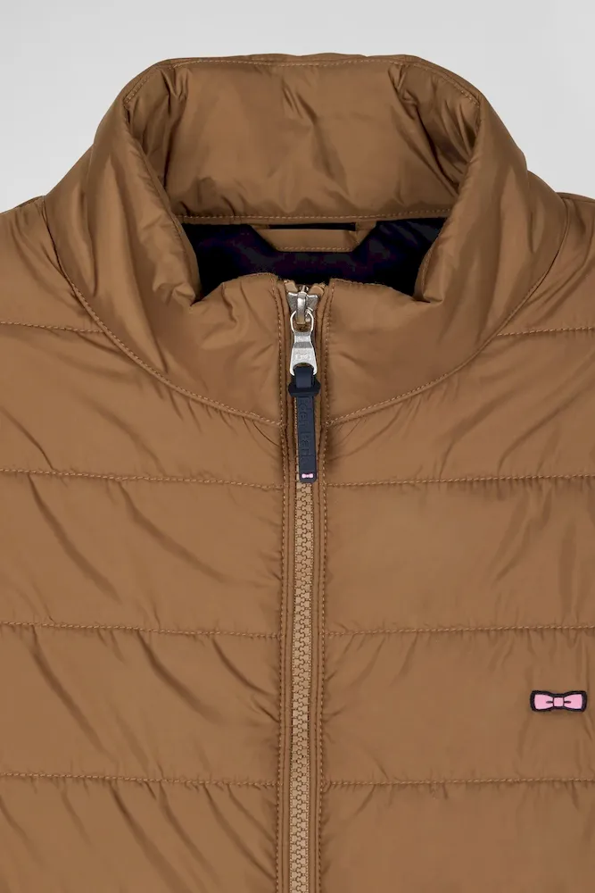 Doudoune sans manches matelassée à col montant noisette – Bild 7