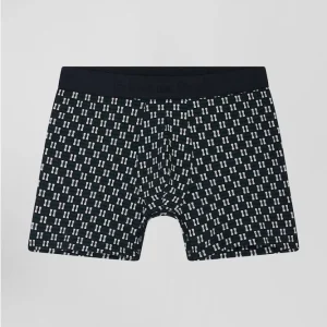 Boxer en coton stretch à micro-motifs vert