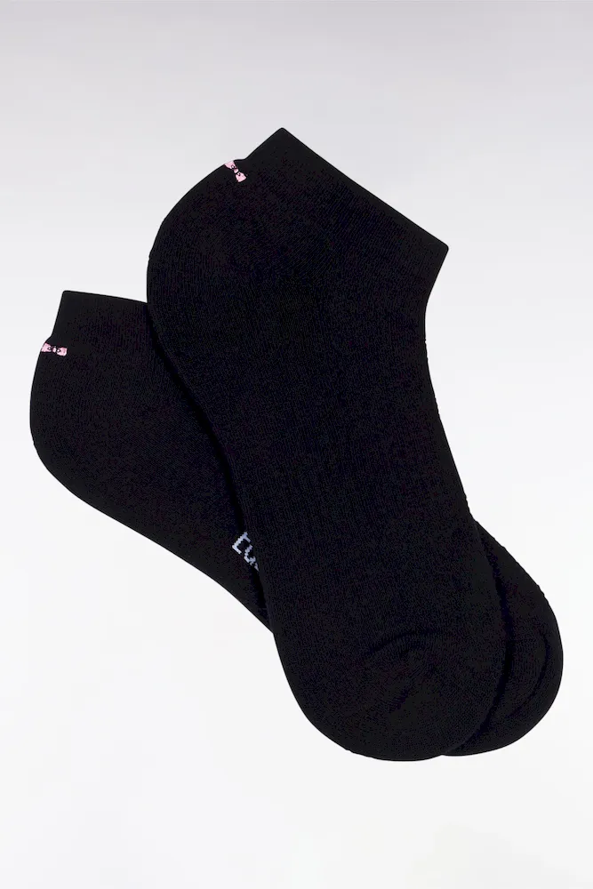 Chaussettes Basses En Coton Stretch Mélangé Noires
