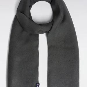 Écharpe frangée grise